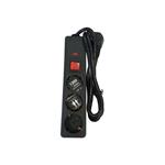 SOCKET SURGE PROTECTOR 3 HOLES WITH CABLE & SWITCH 3X1,5mm EXTENSION 1,5m, WITH SHUTTER PROTECTION