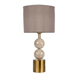 ΕΠΙΤΡΑΠΕΖΙΟ ΦΩΤΙΣΤΙΚΟ ΜΕ ΥΦΑΣΜΑΤΙΝΟ ΚΑΠΕΛΟ ΑΝΟΙΧΤΟ ΡΟΖ ΜΕΤΑΛΛΙΚΟ - ΓΥΑΛΙΝΟ ΧΡΥΣΟ 25x51cm