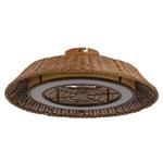 DECORATIVE CEILING LIGHT WITH FAN Φ63 LIGHT BROWN KNITTED 20W DC MOTOR WITH 60W LED LIGHT AND CONTROL