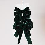 LITTLE VELVET BOWS, EMERALD GREEN, SET 3PCS, 16x24cm