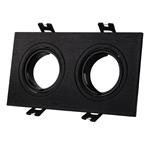 SPOT RECESSED ADJUSTABLE SPQUARE PC DOUBLE GU10 BLACK 1280160