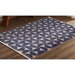 RUG, JUTE WITH HEMME, NATURAL-BLUE, 120x180cm