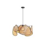 PENDANT LIGHT FIXTURES RATTAN 1XE27 MAX 15W 390Χ1270mm BROWN-BLACK  ARTE ILLUMINA KAI