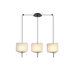 PENDANT LIGHT FIXTURES FABRIC 3LIGHTS 3ΧΕ14 ΜΑΧ 40W 800Χ250Χ900mm BEIGE ARTE ILLUMINA TOSCANY