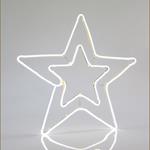 DOUBLE STAR, 3m NEON LED ROPE LIGHT, 2-WAY, WHITE, 56x58cm, IP44