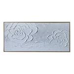 CANVAS  PAINTING, FLOWERS, WHITE, 120x60x3.5cm