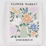 ΠΙΝΑΚΑΣ ΣΕ ΚΑΜΒΑ, FLOWER MARKET STOCKHOLM, ΠΟΛΥΧΡΩΜΟ, 40x50εκ