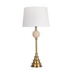 ΕΠΙΤΡΑΠΕΖΙΟ ΦΩΤΙΣΤΙΚΟ ΜΕ ΥΦΑΣΜΑΤΙΝΟ ΚΑΠΕΛΟ ΛΕΥΚΟ ΜΕΤΑΛΛΙΚΟ - ΓΥΑΛΙΝΟ ΧΡΥΣΟ 30x65cm