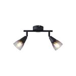 SPOT METALLIC WITH SMOKY GLASS 2LIGHTS 2XE14 220X80X165mm ARTE ILLUMINA CLASSY