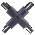 CONJUCTION RAIL UNIVERSAL 4 LINES TYPE "CROSS" WITH POWER SUPPLY BLACK