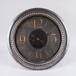 WALL CLOCK PLASTIC ANTIQUE SILVER - BLACK 55.9x5.6x55.9cm