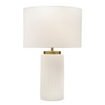 ΕΠΙΤΡΑΠΕΖΙΟ ΦΩΤΙΣΤΙΚΟ ΜΕ ΥΦΑΣΜΑΤΙΝΟ ΚΑΠΕΛΟ ΛΕΥΚΟ ΚΕΡΑΜΙΚΟ - ΜΕΤΑΛΛΙΚΟ ΛΕΥΚΟ - ΧΡΥΣΟ 40x40x61.5cm