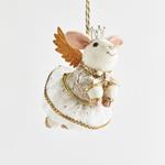 HANGING PIGGY, WITH PINK CLOTHES, 17x12x11cm