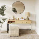 ΣΚΑΜΠΟ ΒΕΛΟΥΔΟ ΛΕΥΚΟ ΞΥΛΙΝΑ ΠΟΔΙΑ 42x42x40cm