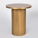 SIDE TABLE, METAL, GOLD, 40X40X46.5cm