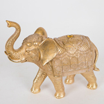 TABLE DECORATIVE, ELEPHANT, GOLD, 23.5x9.5x23cm