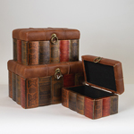 DECORATIVE BOX, WOODEN, LIGHT BROWN, SET 3PCS, 28x20x16, 23x16x13m 20x12x10cm