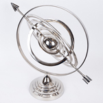 ΔΙΑΚΟΣΜΗΤΙΚΟ ΕΠΙΤΡΑΠΕΖΙΟ ARMILLARY, ΑΣΗΜΙ 42x33x42εκ