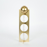 CANDLE HOLDER, METAL, GOLD,1 POSITION, 10.5X10.5X38CM