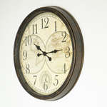 WALL CLOCK,PL ANTIQUE, BLACK- BEIGE, 51x51x4.5cm