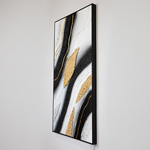 ΠΙΝΑΚΑΣ ΚΑΜΒΑΣ ΜΑΥΡΟΣ-ΧΡΥΣΟΣ-ΛΕΥΚΟΣ 62x4.5x122cm