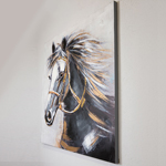 CANVAS WALL ART, HORSE, 100x100x3cm