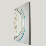 CANVAS PAINTING, 3D SEMICIRCLE, GREY-BEIGE, BABY BLUE-CREAM, 80x3x100xcm