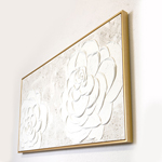 ΠΙΝΑΚΑΣ ΚΑΜΒΑΣ ΛΟΥΛΟΥΔΙΑ ΛΕΥΚΟΣ 120x3.5x60cm