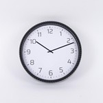 WALL CLOCK PLASTIC BLACK - WHITE 30x4.6x30cm