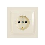 DESPINA CHILDPROOF SOCKET OUTLET EARTHED CREAM