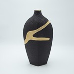 ΒΑΖΟ ΚΕΡΑΜΙΚΟ ΜΑΥΡΟ - ΧΡΥΣΟ 20.5x11.5x37.5cm