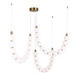 PENDANT LIGHT FIXTURES METAL LED 35W 3000K 2730Lm 900Χ1890mm BRASS-MILKY WHITE ARTE ILLUMINA TREA