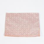 TABLE MAT, PINK WITH WHITE LEAVES, 1 PC, 31x43cm