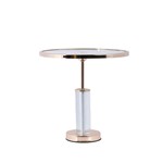 DECORATIVE CAKE STAND GLASS WITH GOLD DETAILS 12x30x30cm