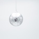 BALL, METALLIC SILVER, SET 6PCS,  8cm