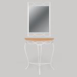 SET MIRROR-CONSOLE, METAL-MDF, WHITE 51x2x76cm, 74x32x82cm