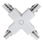 CONJUCTION RAIL UNIVERSAL 4 LINES TYPE "CROSS" WITH POWER SUPPLY WHITE