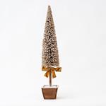 PLASTIC DECORATIVE TREE, GOLD, WITH LEAVES, 16x75cm