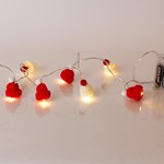 ΣΕΙΡΑ, 10 LED 5mm, ΜΕ ΥΦΑΣΜΑΤΙΝΑ ΣΚΟΥΦΑΚΙΑ, ΜΠΑΤΑΡΙΑΣ 3xAA, TIMER, ΔΙΑΦΑΝΟ PVC ΚΑΛΩΔΙΟ, ΘΕΡΜΟ ΛΕΥΚΟ LED, ΑΝΑ 15cm, ΠΡΟΕΚΤΑΣΗ ΠΑΡΟΧΗΣ 30cm, IP20