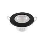 RECESSED LED LIGHT FIXED 5.5W Φ90 TRIAC 3CCT IP65 WHITE +BLACK LID