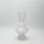 ΒΑΖΟ ΓΥΑΛΙΝΟ ΜΕ ΛΕΥΚΕΣ ΛΕΠΤΟΜΕΡΕΙΕΣ 15x15x29cm