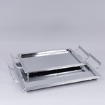S/2 ΔΙΣΚΟΙ ΜΕΤΑΛΛΙΚΟΙ ΜΕ ΚΑΘΡΕΦΤΗ ΑΣΗΜΙ 46x28cm / 40x22cm