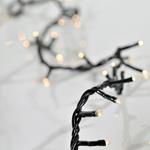 180 STRING LIGHTS WITH PROGRAM, GREEN CABLE, CLEAR BULB, EVERY 3CM.