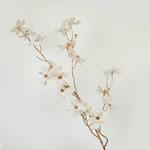 FLOWER,  GOLD BRANCH, WHITE, 90cm