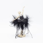 POLYRESIN BALLET DANCER, WITH BLACK DRESS, 13x13x21.5