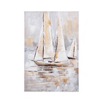 ΠΙΝΑΚΑΣ ΚΑΜΒΑΣ ΚΑΡΑΒΙΑ ΜΠΕΖ - ΛΕΥΚΟΣ - ΓΑΛΑΖΙΟΣ 60x3.5x90cm