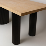 ΤΡΑΠΕΖΙ ΞΥΛΟ ΦΥΣΙΚΟ-ΜΑΥΡΟ 180x80x76.5cm
