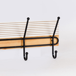 ΚΡΕΜΑΣΤΡΑ ΤΟΙΧΟΥ 4 ΘΕΣΕΩΝ ΜΕΤΑΛΛΟ-ΞΥΛΟ 48x9x20cm