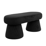 ΤΑΜΠΟΥΡΕ ΥΦΑΣΜΑΤΙΝΟ ΜΑΥΡΟ MDF 98x37x40cm