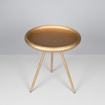 SIDE TABLE METALIC GOLD ANTIQUE 50x50x54cm